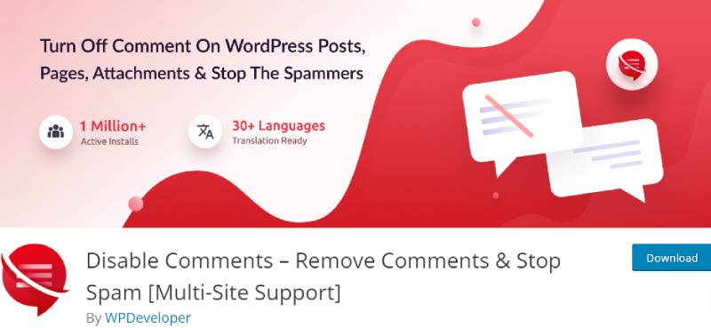 Disable Comments – Remove Comments & Stop Spam