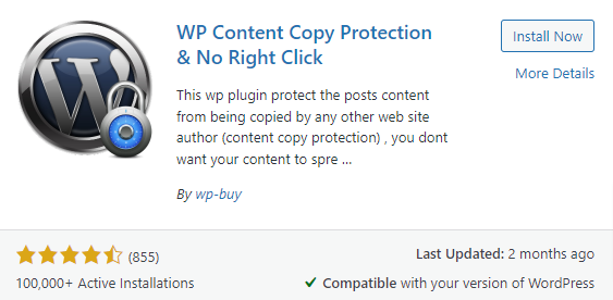 WP Content Copy Protection & No Right Click